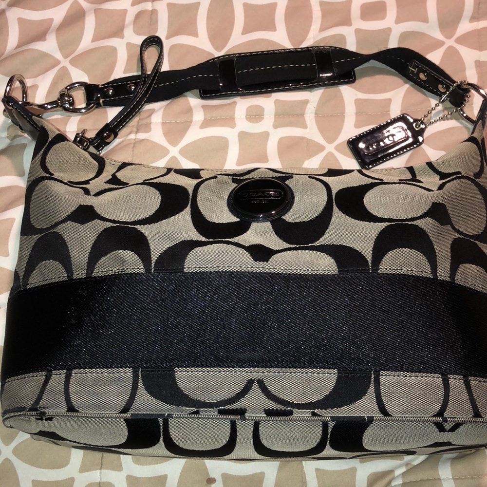 Coach signature shoulder bag